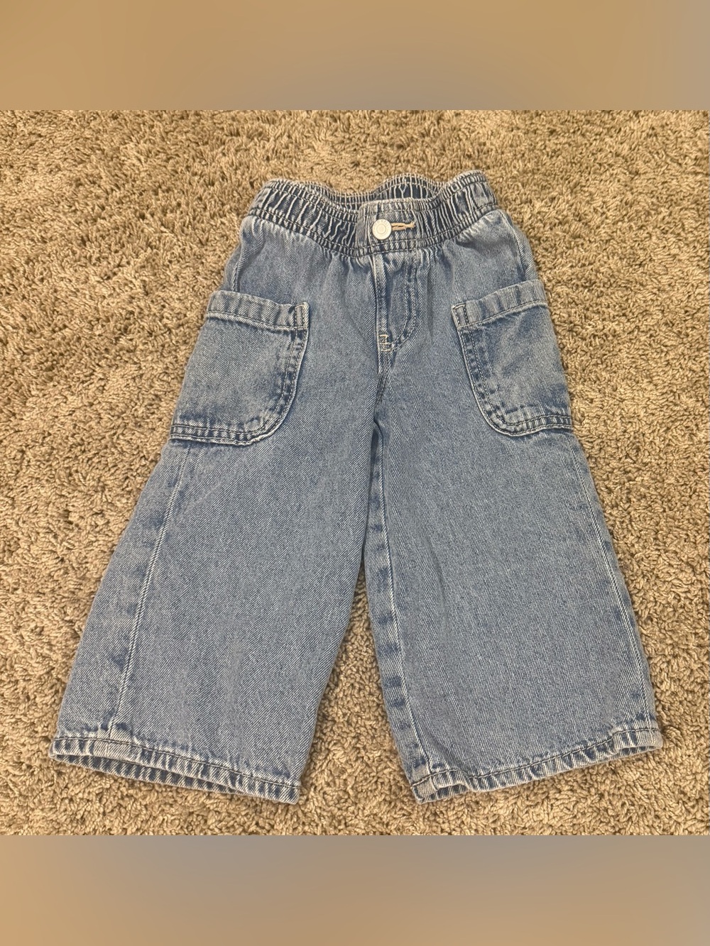 Old Navy Baby 18-24M Wide Leg Denim Cargo Pants – Blue